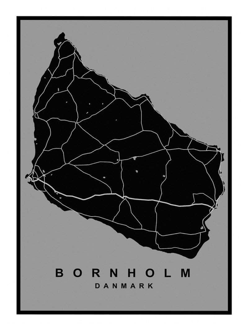 Bornholm Kortplakat – Udforsk Øens Skønhed og Charme