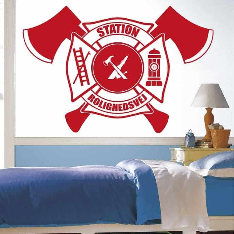 Brandstation Logo Vægklistermærke til Børneværelset - Fantastisk!