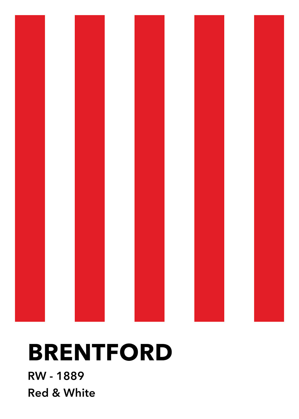 Brentford Plakat i Rød og Hvid – Perfekt til Sportfans