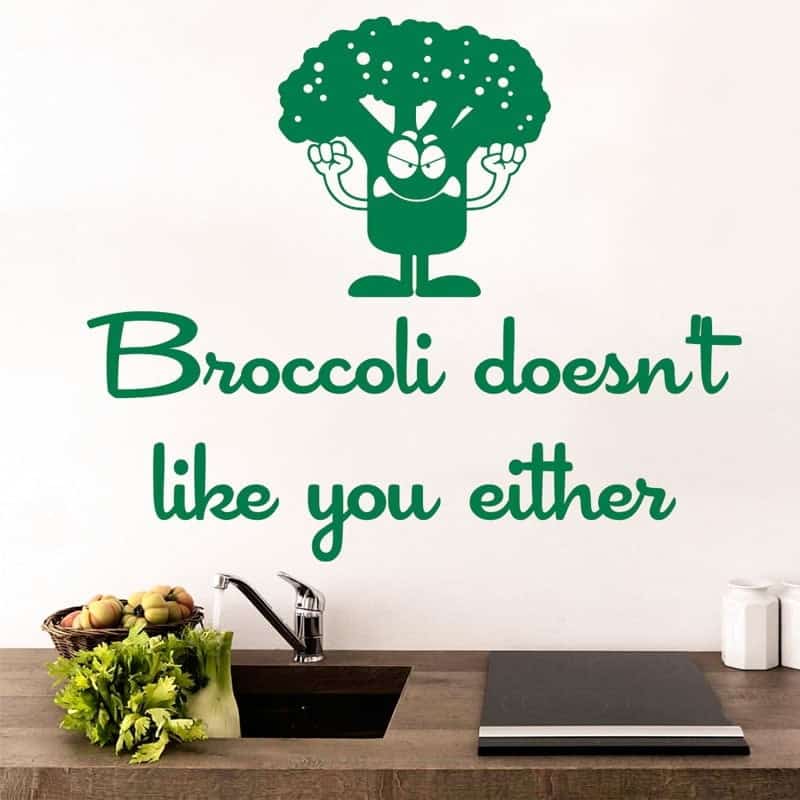 Broccoli Væggklistermærke – Pift dit køkken op!