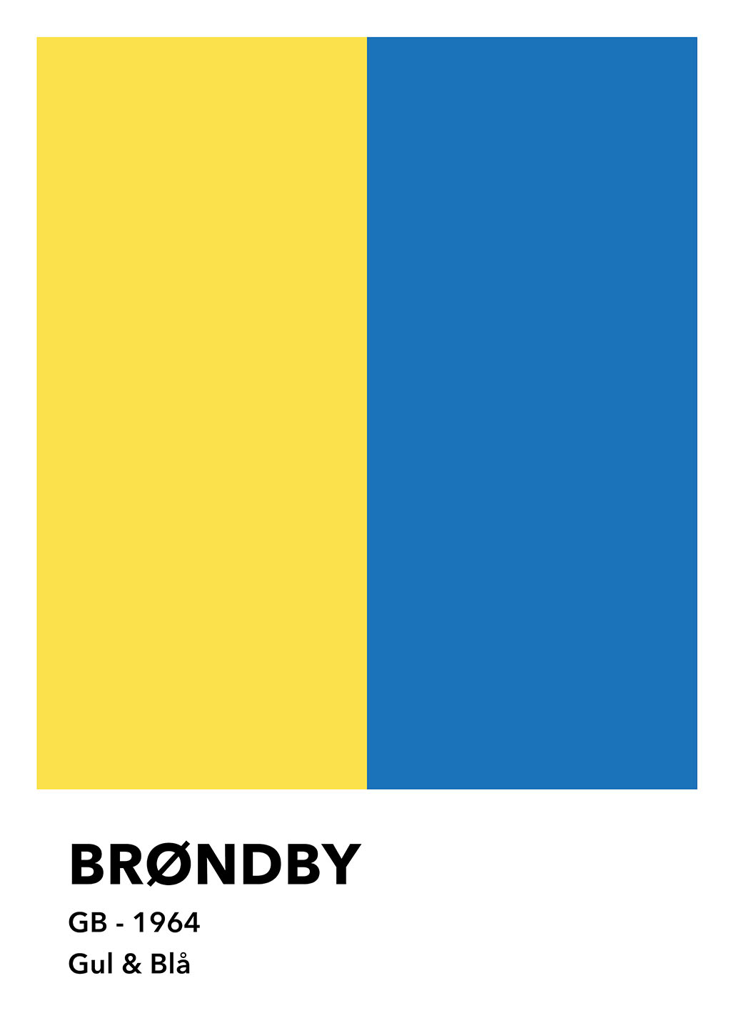 Brøndby Kunstværk - Unik Dekoration i Gul & Blå