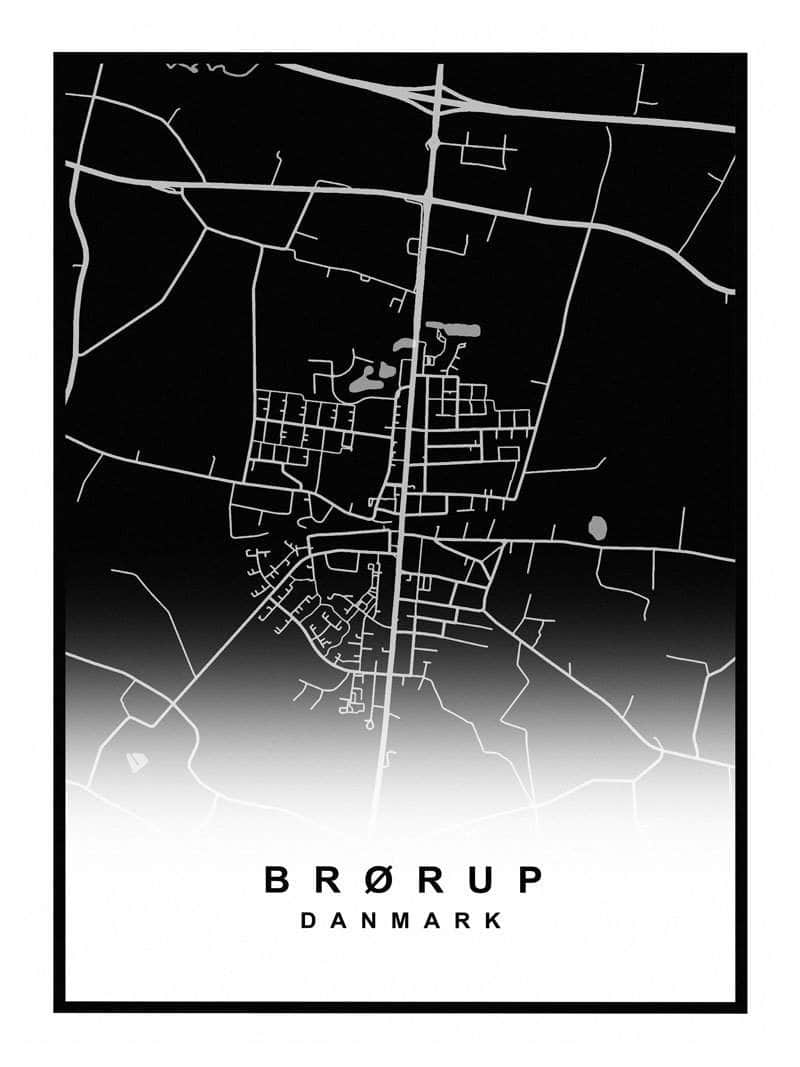Brørup Kortplakat – Den perfekte gave til lokale entusiaster!