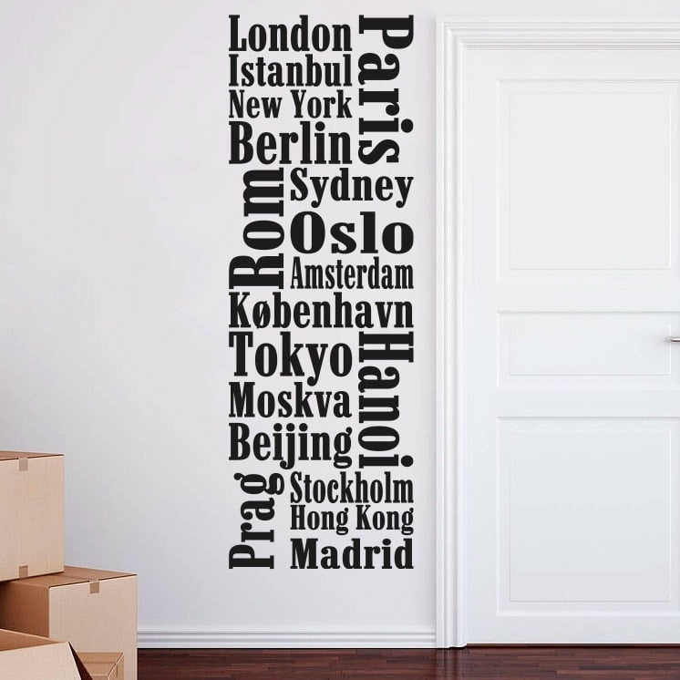 Byer   Verden Wallsticker