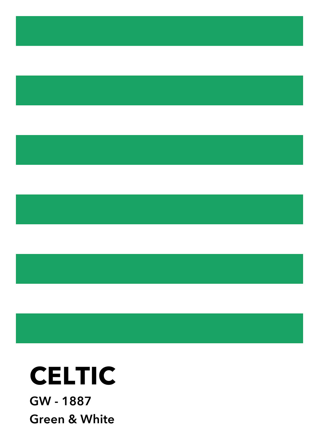 Celtic Plakat i Grøn og Hvid – Unik Kunst til Dit Hjem