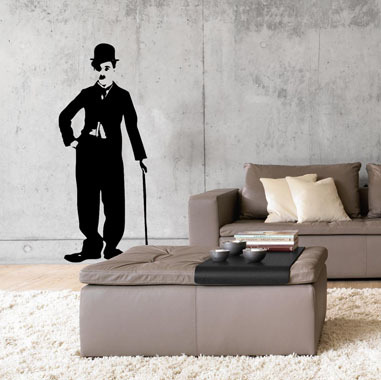 Charlie Chaplin Vægklistermærke - Giv dit hjem liv!