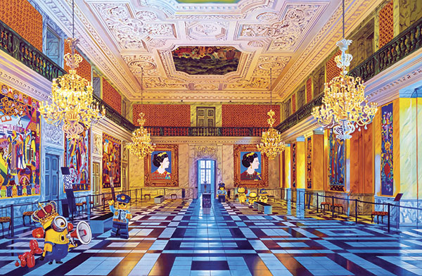 Christiansborg Slot Pop Art Kunsttryk til Dit Hjem