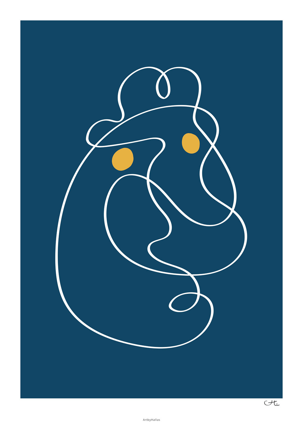 Abstrakt Illustration "Close" – Unik Kunst til Tilbud