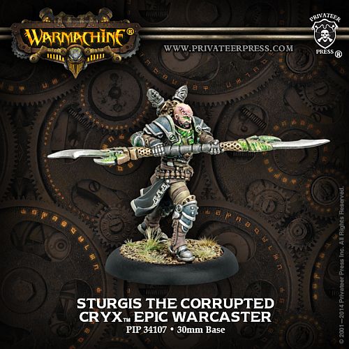 Cryx: Sturgis The Corrupted Epic Warcaster Pip 34107