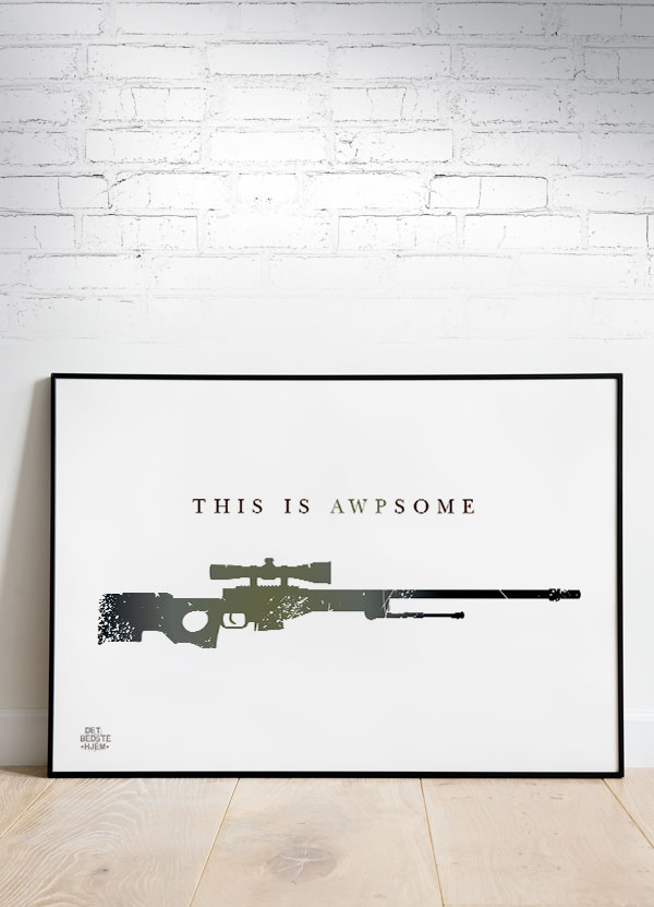 CSGO Plakat - AWP 'This Is Awpsome' til Gamerens Væg