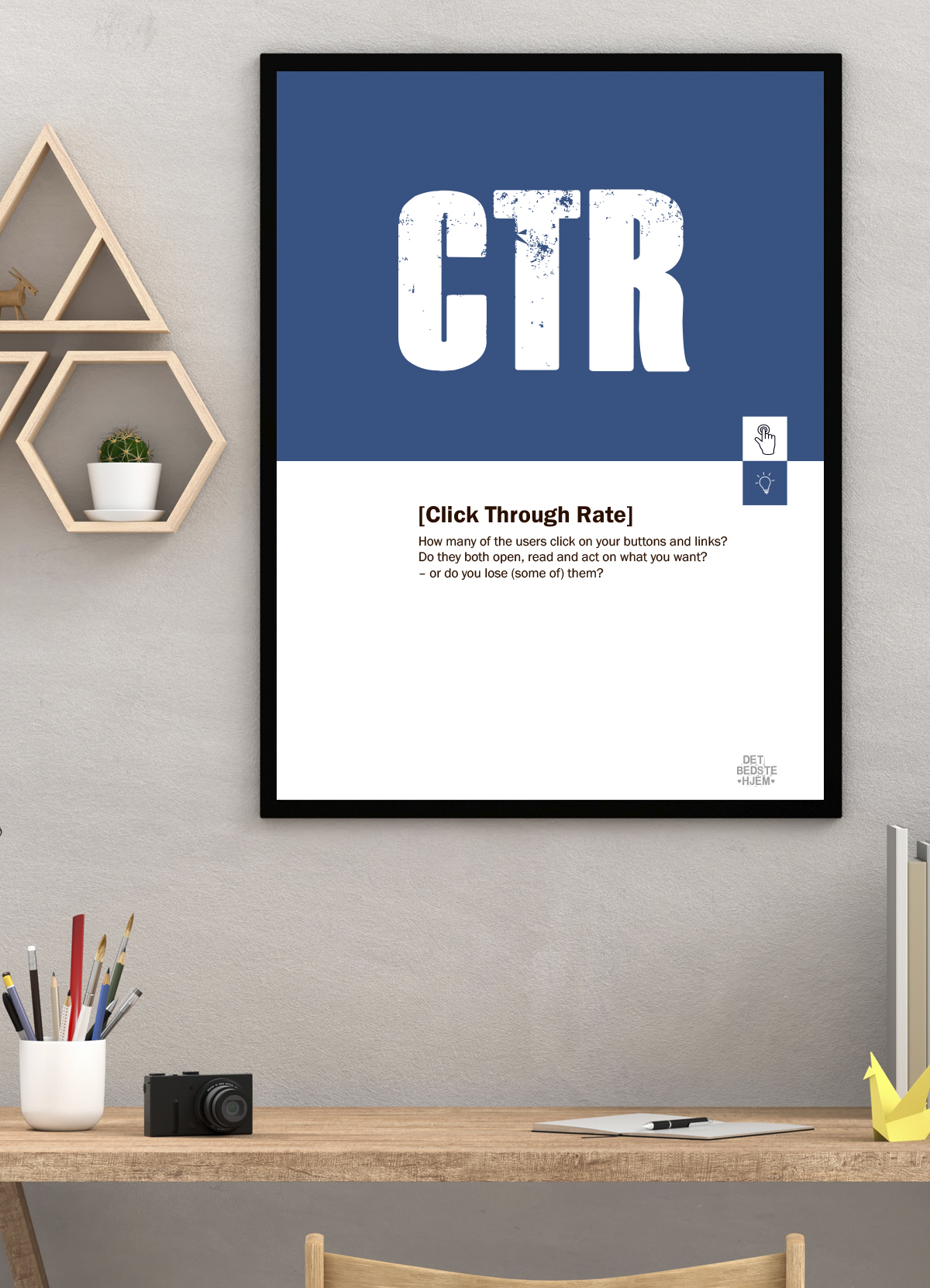 CTR Marketingplakat A4 - Forstå Klikrate Effektivt