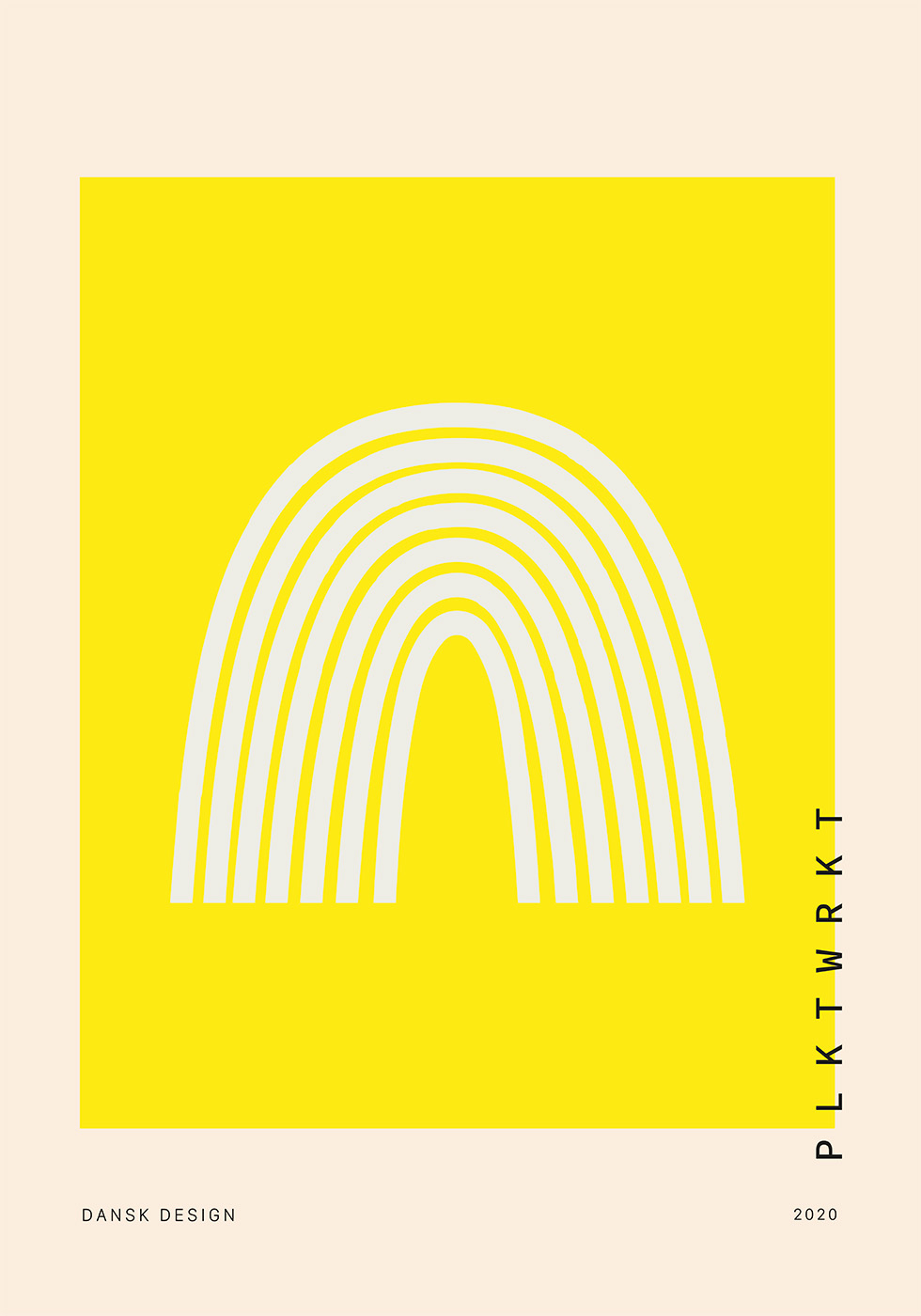 Curves Regnbue Plakat – Abstrakt Kunst til Dit Hjem