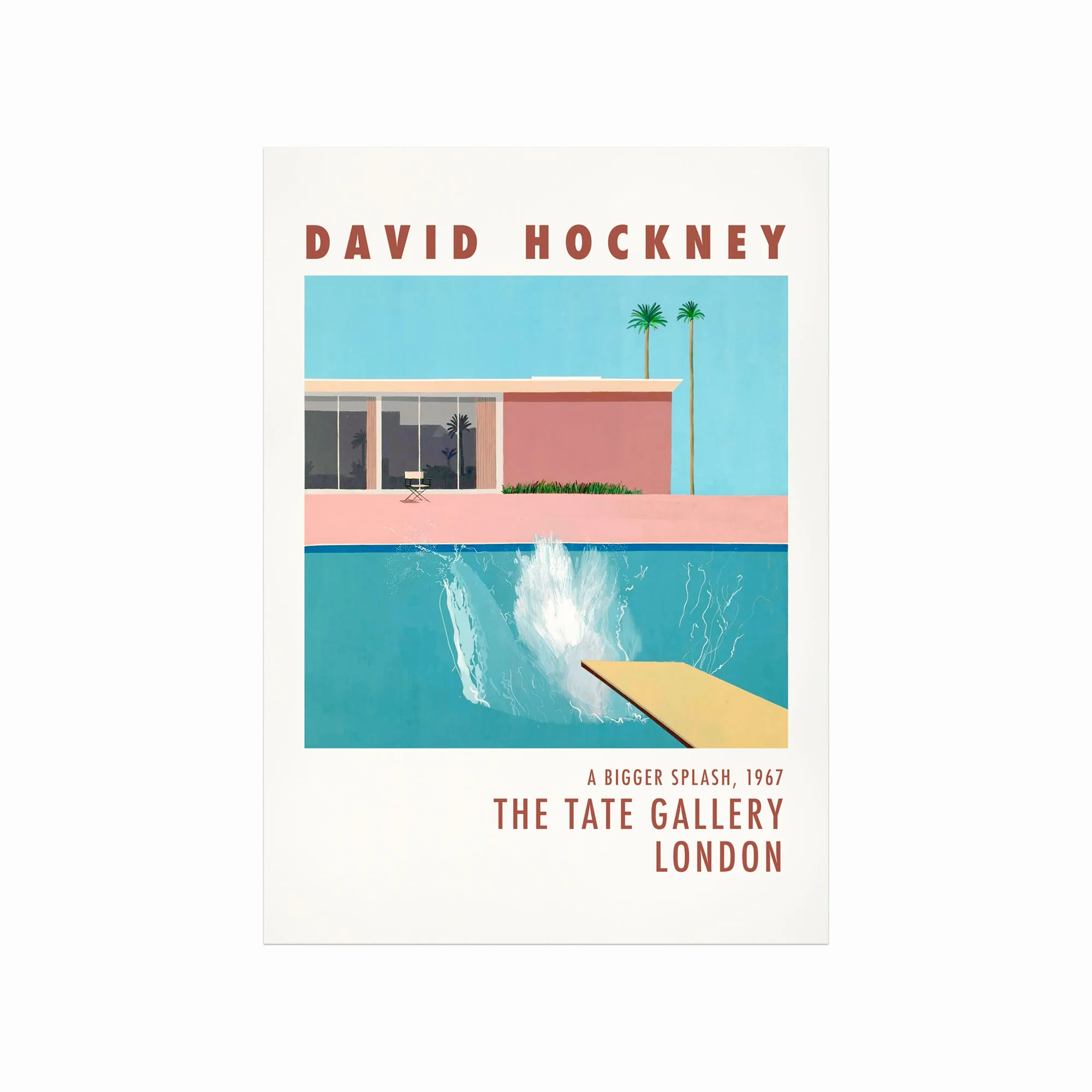 David Hockney Plakat - A Bigger Splash til Kunstelskere