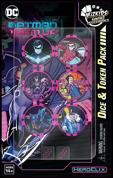 Comics Heroclix Batman Team-  Miniatures Game Dice   Token Pack