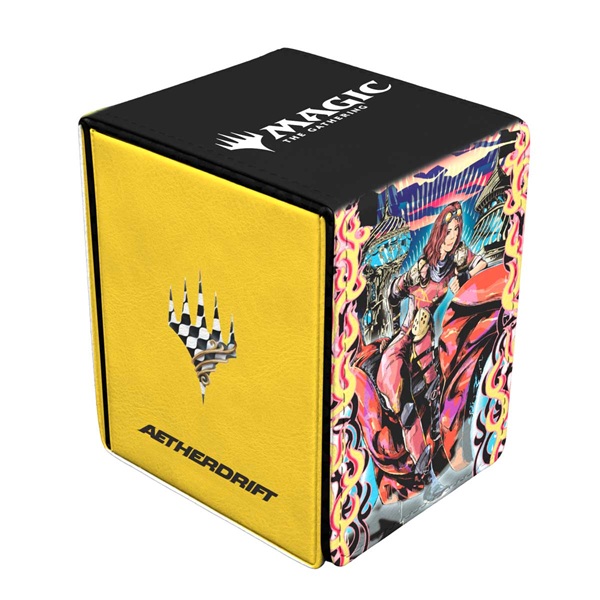 Deck Box Magic Alcove Flip Box  Leatherette : Aetherdrift: Chandra  Spark Hunter Ultra Pro  38676