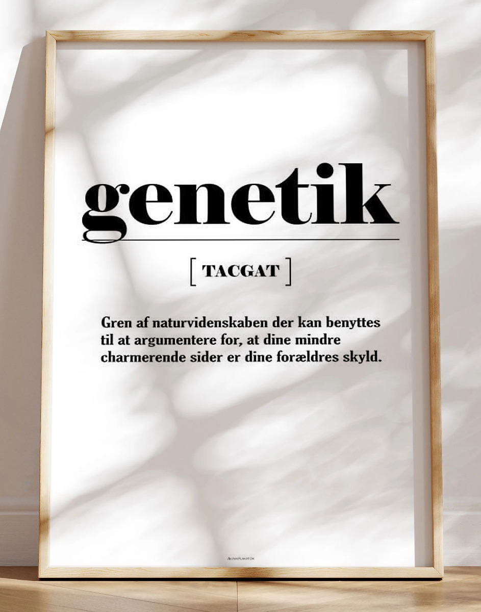 Definitionsplakat Genetik