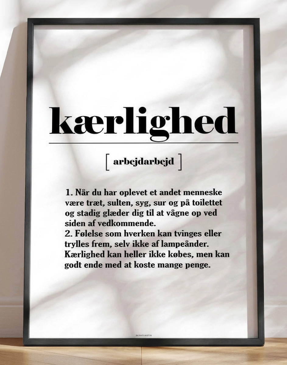 Definitionsplakat Kærlighed