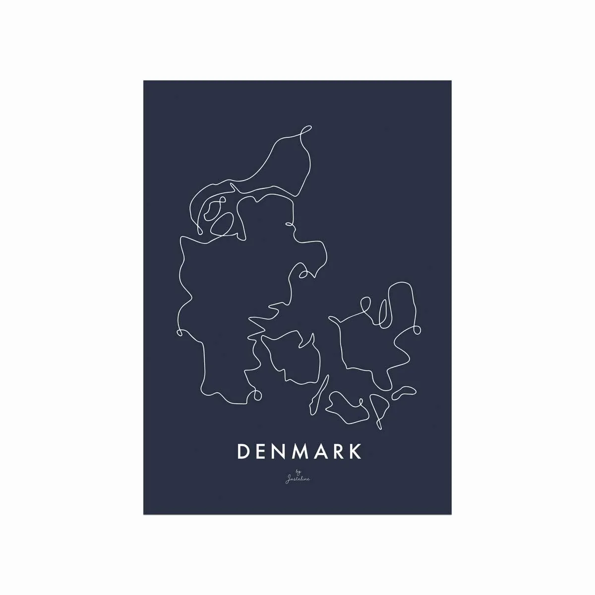 Elegant Danmark Plakat – Stilfuldt Design til Dit Hjem