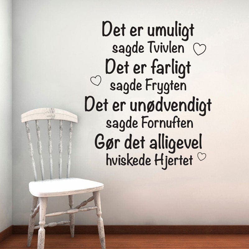 Det   Umuligt Wallsticker