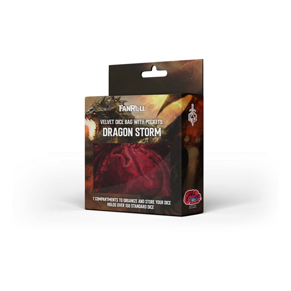 Dice Bag Fanroll: Dragon Storm Red Dragon Scales  Terningepose   Gamer Pouch