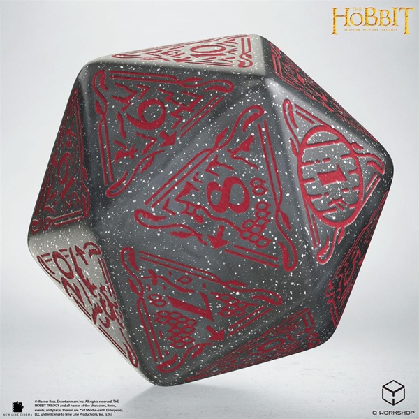 Dice 20 Sidet  D20  Terning The Hobbit Tcg: Jumbo Dice Lunaris  Spindown   -workshop