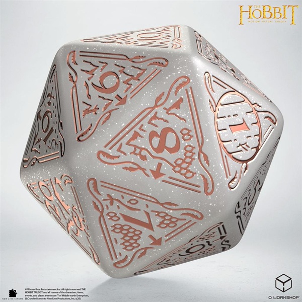 Dice 20 Sidet  D20  Terning The Hobbit Tcg: Jumbo Dice Radiant  Spindown   -workshop