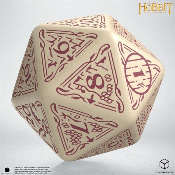 Dice 20 Sidet  D20  Terning The Hobbit Tcg: Jumbo Dice Terra  Spindown   -workshop