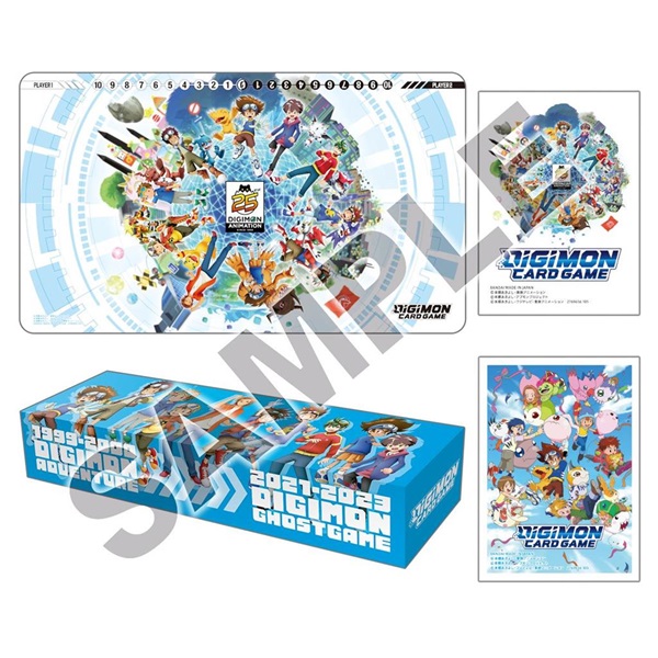 Digimon Card Game Pb20 Animation Series: 25th Anniversary Set  Playmat  Promokort  Sleeves  Storage Box