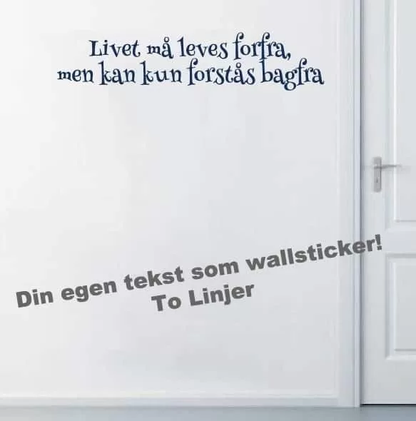 Din Egen Tekst   Linjer Wallsticker