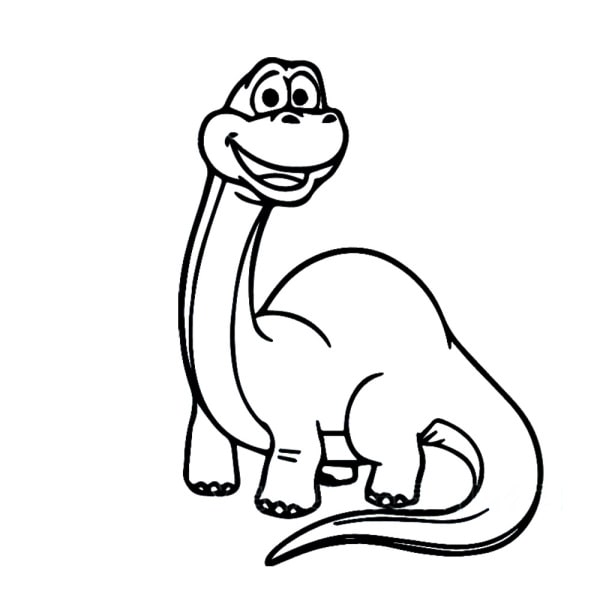 Sød Brachiosaurus Vægklistermærke til Børneværelset