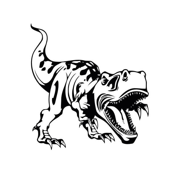 Brølende T-Rex Dinosaurus Væglampe - Fantastisk Udsmykning!