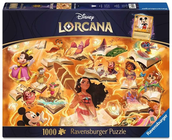 Disney Lorcana: Glimmers   The Realm: Amber Jigsaw Puzzle  1000 Pieces