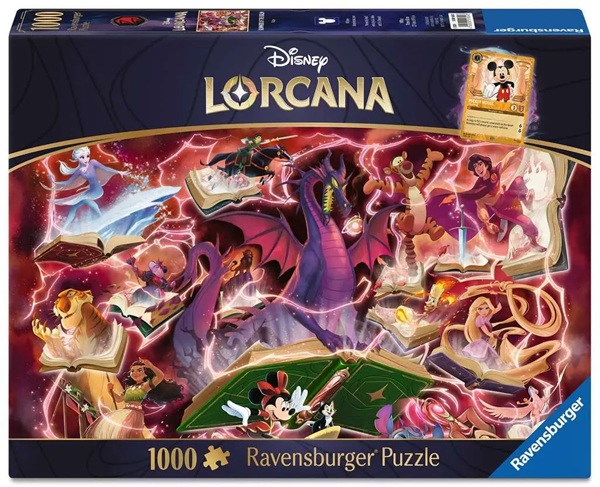 Disney Lorcana: Glimmers   The Realm: Ruby Jigsaw Puzzle  1000 Pieces