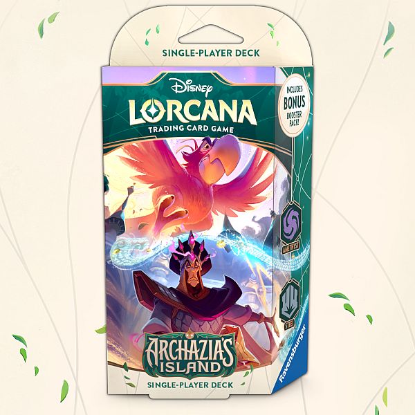 Disney Lorcana Tcg: Set   Archazia   Island Single-player Starter Deck: Amethyst Steel  Iago   Jafar