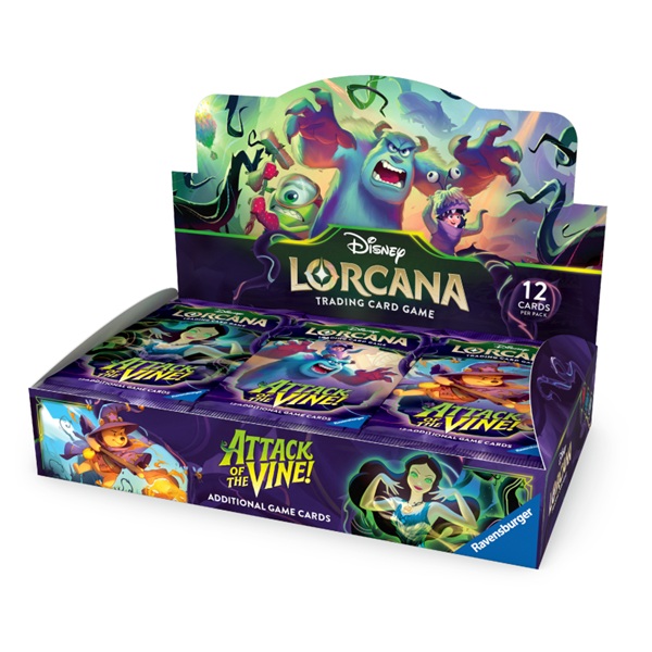 Disney Lorcana Tcg: Set 13 Attack   The Vine  Booster Display  Box Med 24 Pakker