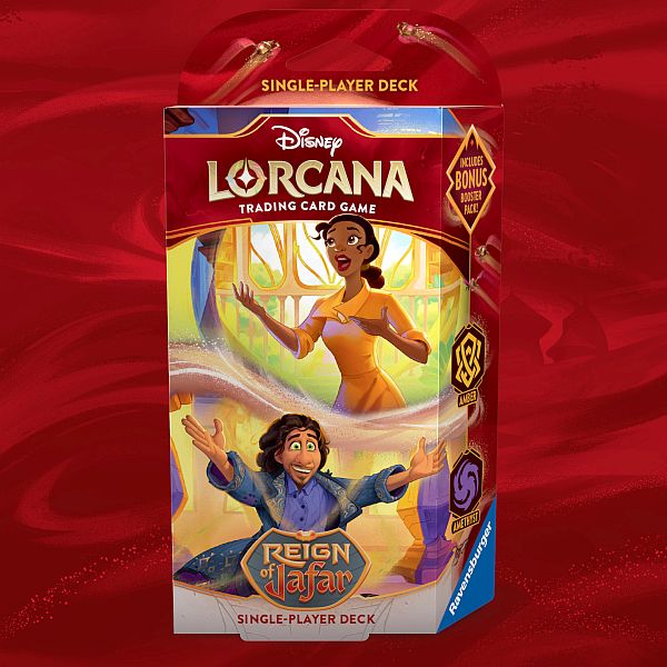 Disney Lorcana Tcg: Set   Reign   Jafar Single-player Starter Deck: Amber Amethyst  Tiana   Bruno