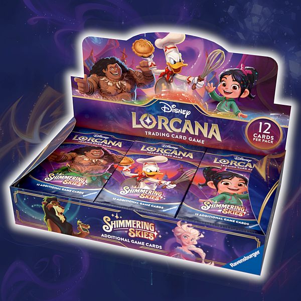 Disney Lorcana Tcg: Set Shimmering Skies Booster Display Box Med 24 Pakker