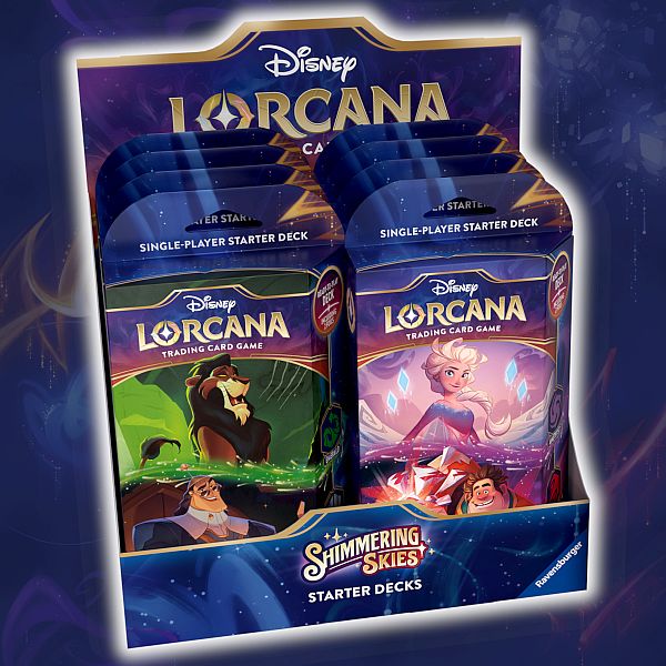 Disney Lorcana TCG: Shimmering Skies Starter Deck Display