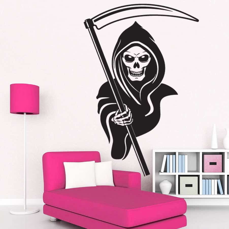 Døden Med Leen Wallsticker