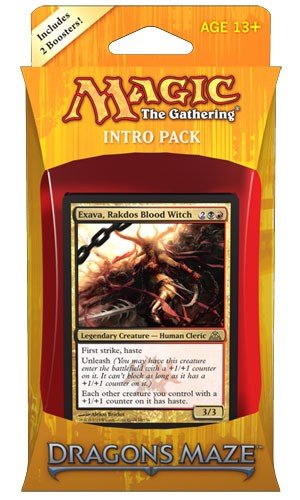 Dragon   Maze Intro Pack Deck Rakdos Revelry Exava  Rakdos Blood Witch   Boosters    Deck   Mtg Dgm