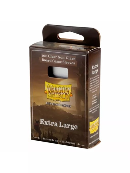 Dragon Shield Deck Protectors Clear Non-glare Board Game Sleeves: Extra Large 100 Lommer Dragonshield Sleeves -60206