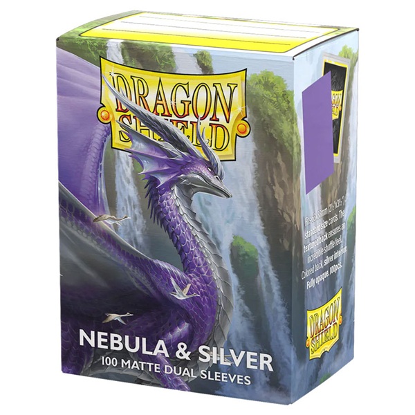 Dragon Shield Deck Protectors Matte Dual Sleeves: Nebula Silver 100 Lommer Dragonshield Sleeves -15075