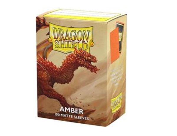 Dragon Shield Deck Protectors Matte Sleeves: Amber 100 Lommer Dragonshield Sleeves -11059