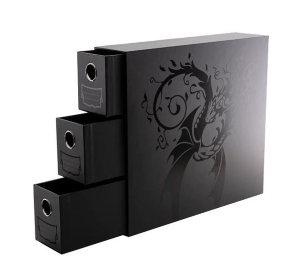 Dragon Shield Fortress Card Drawers: Black Dragonshield -33707