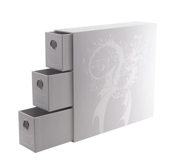 Dragon Shield Fortress Card Drawers: White  Dragonshield   -33703