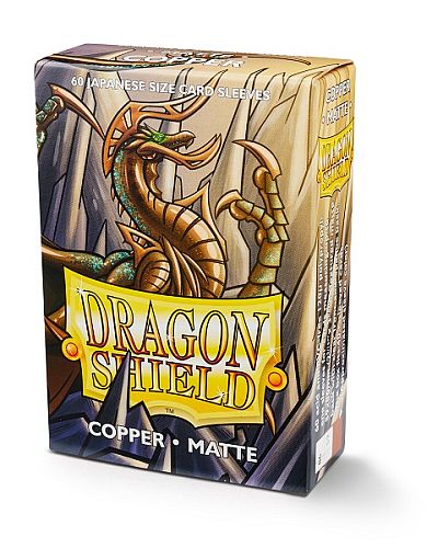 Dragon Shield Small Japanese Size Deck Protectors Matte: Copper  Kobber  60 Lommer Dragonshield  Yugioh  Sleeves   -11116