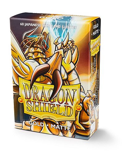 Dragon Shield Small Japanese Size Deck Protectors Matte: Gold  Guld  60 Lommer Dragonshield  Yugioh  Sleeves   -11106