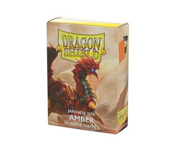 Dragon Shield Small Japanese Size Deck Protectors Matte Sleeves: Amber 60 Lommer Dragonshield Sleeves -11159