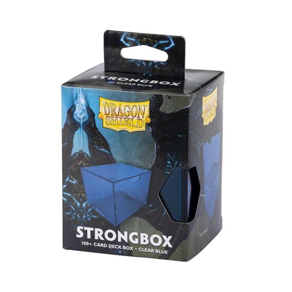 Dragon Shield Strongbox Gaming Deck Box Clear Blue 195 165 Holder 100 Kort Dragonshield -19005
