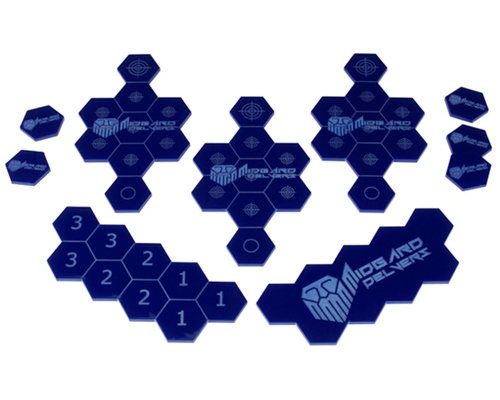 Dreadball Spilbræt: Akrylindsatser i Blå - Midgard Delvers