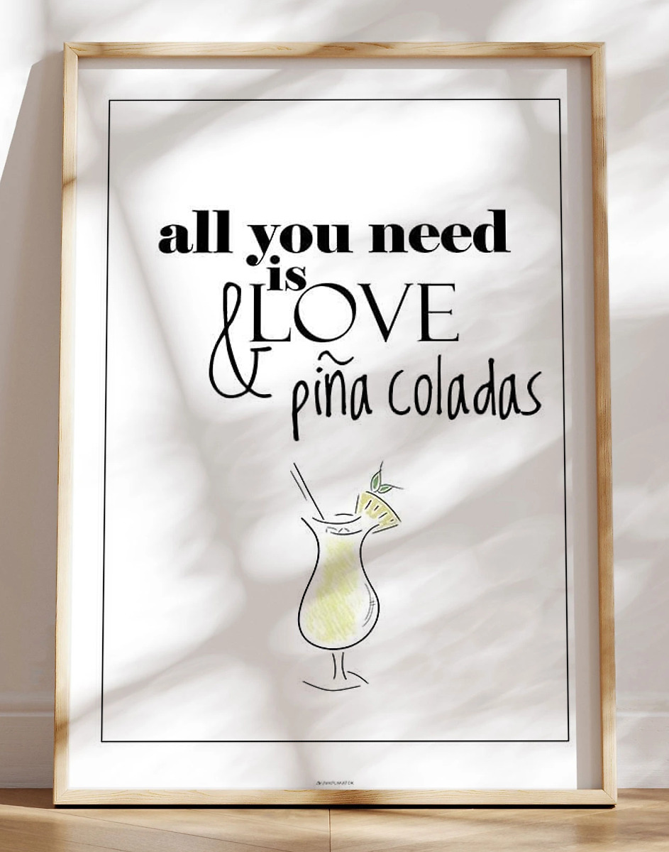 Drinks Plakat Piã   Colada